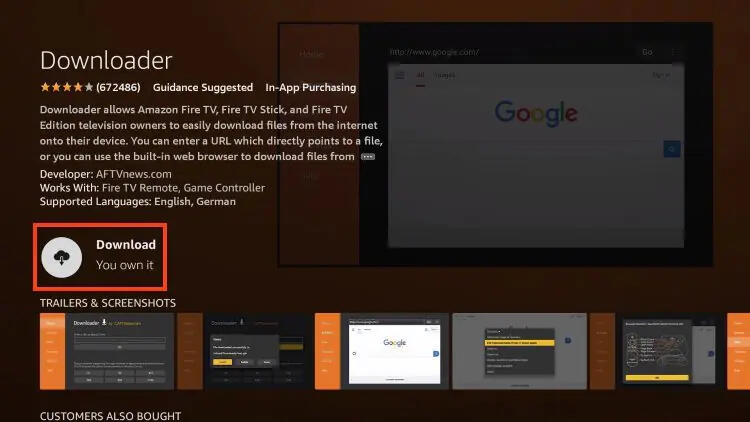 Downloader herunterladen IPTV Downloader App auf Fire TV herunterladen und installieren